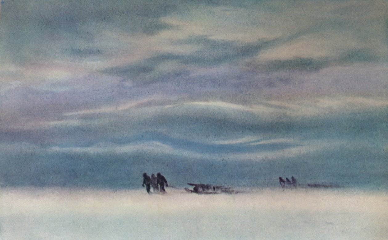 Szánkózás, 1911, 1913 alkotó: Charles Edward Wilson