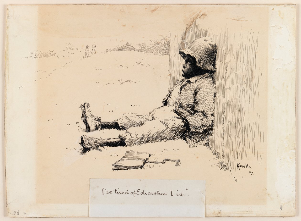 Ise Beled of Edicashun I Is, 1897 (toll és tinta kartonon) alkotó: Edward Windsor Kemble