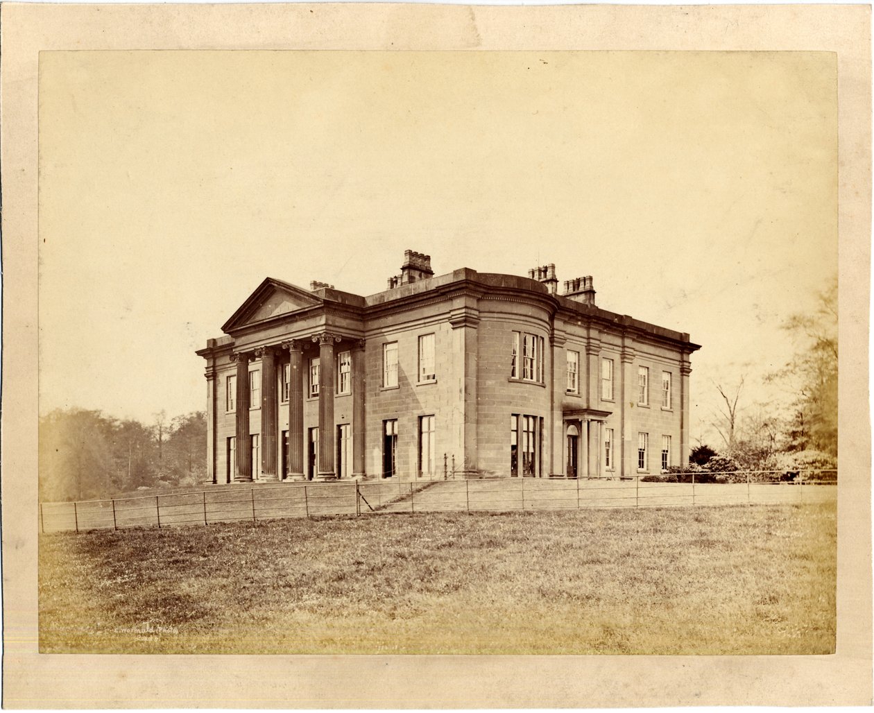 Kilátás a Roundhay házra, Roundhay Park, Leeds (albumnyomat) alkotó: Edward Wormald
