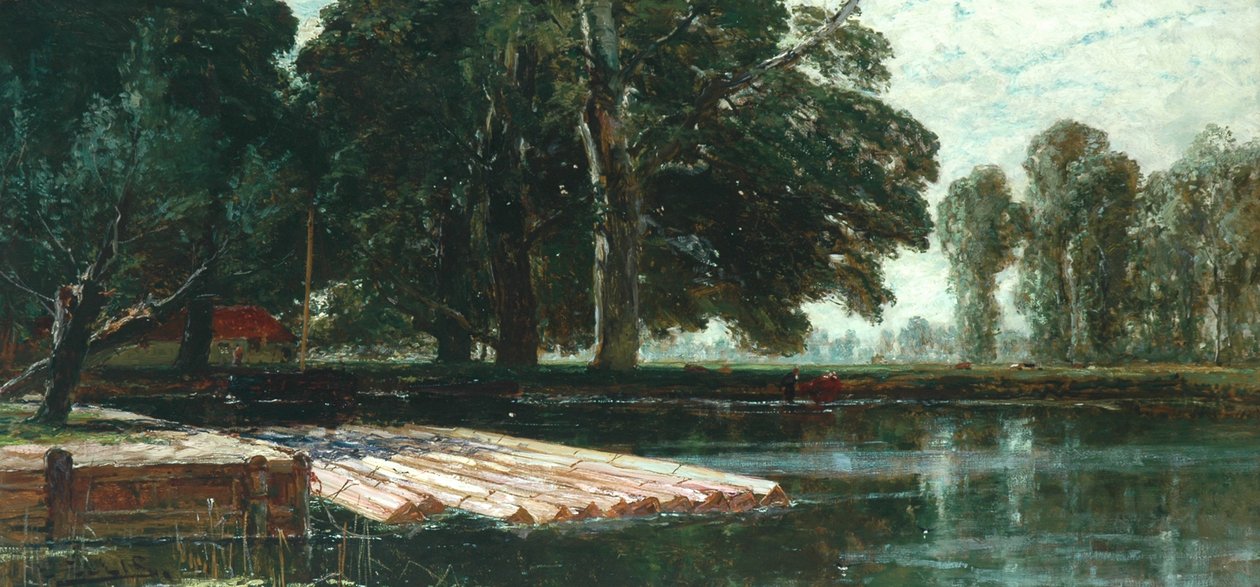 A tó (River Scene) alkotó: Edwin Ellis