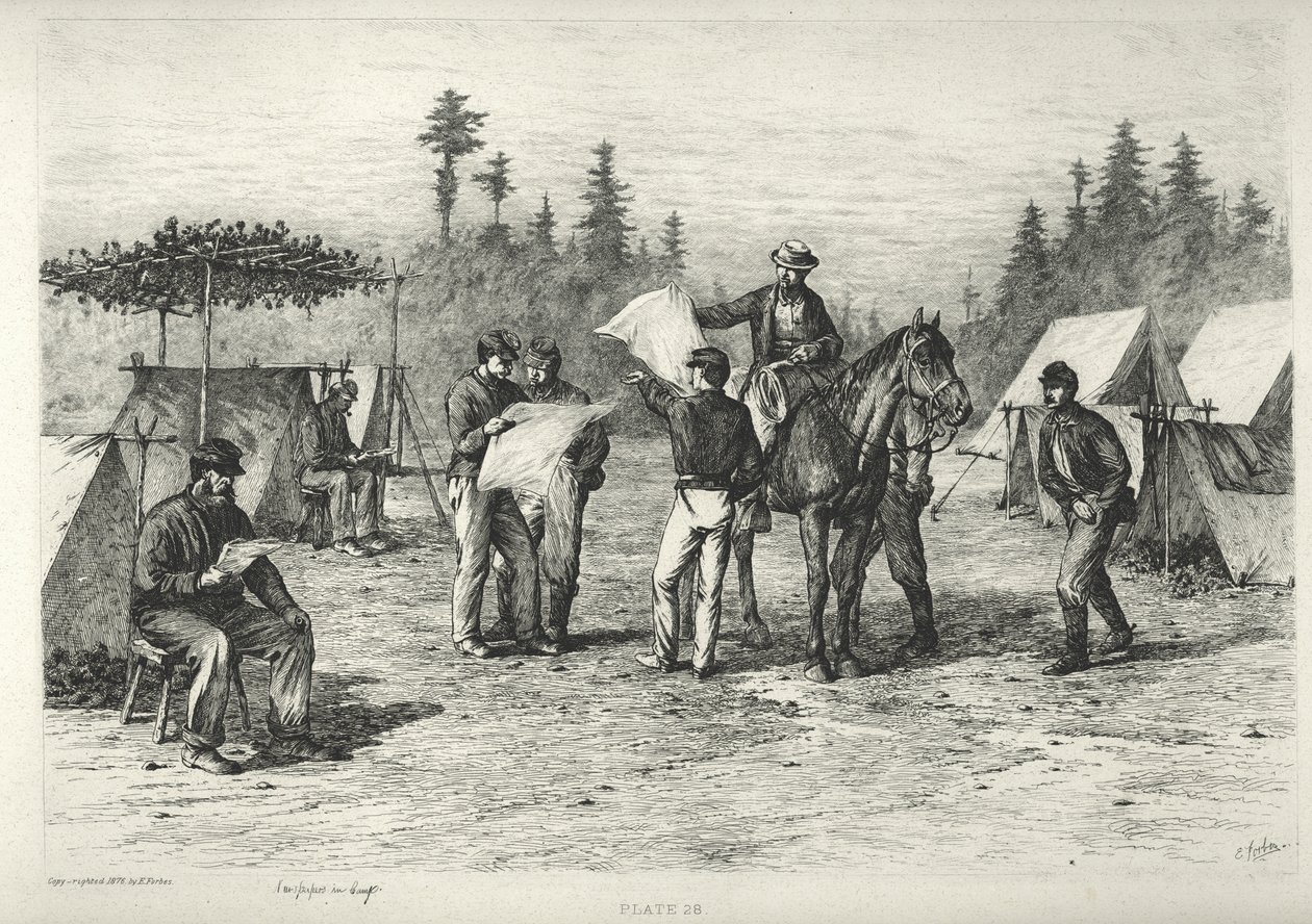 Újságok a Táborban alkotó: Edwin Austin Forbes