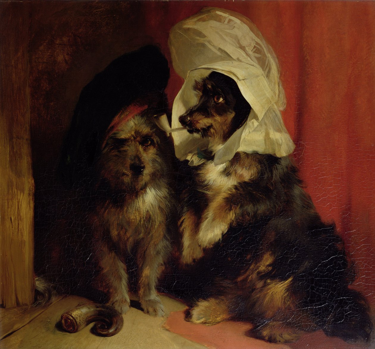 Komikus kutyák, 1836 alkotó: Edwin Landseer