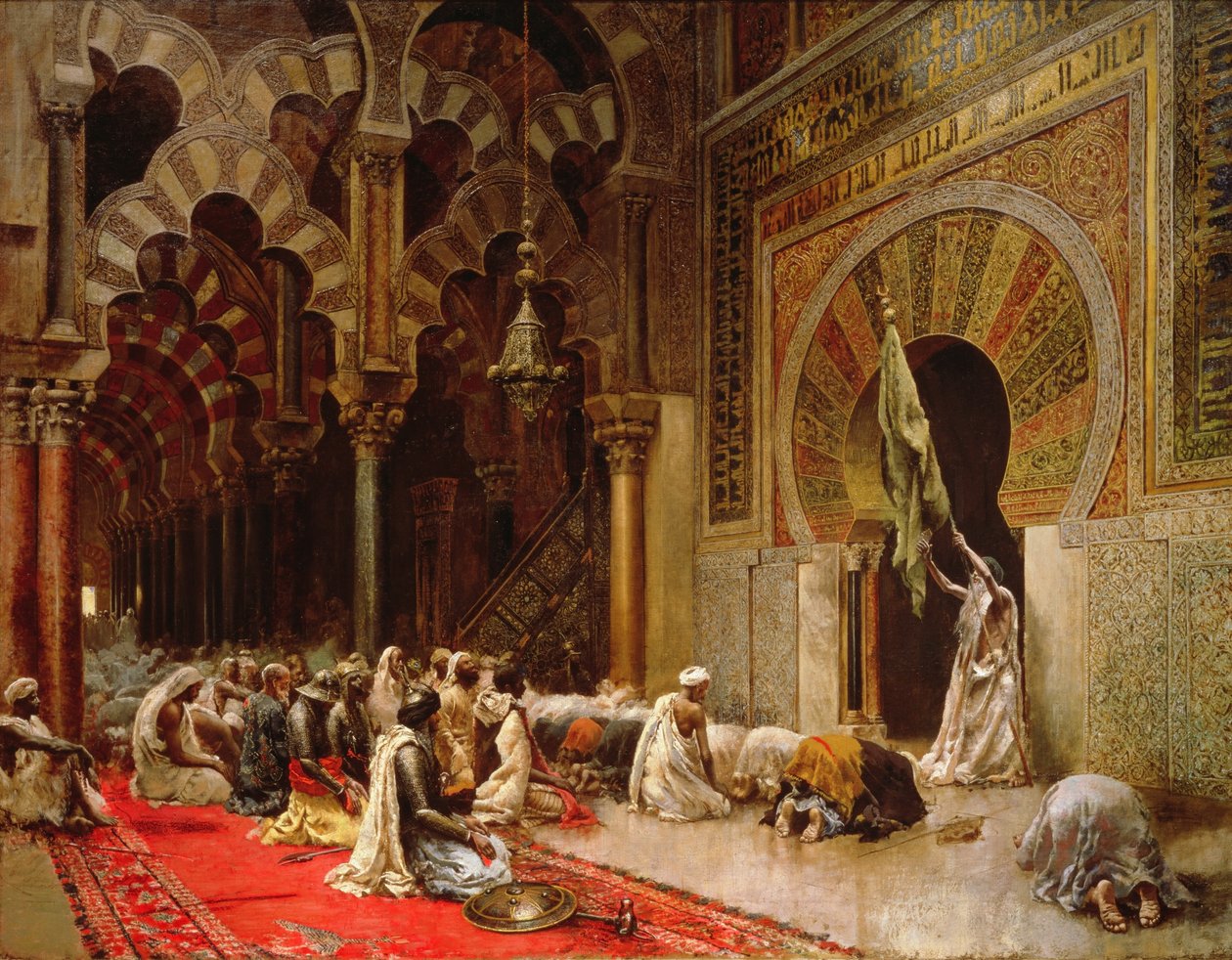 A cordobai mecset belseje, 1880 körül alkotó: Edwin Lord Weeks