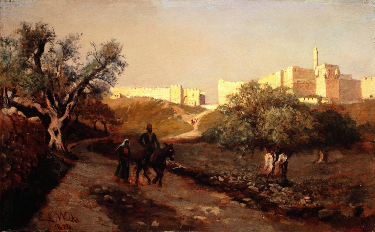 Jeruzsálem falai, 1874 alkotó: Edwin Lord Weeks