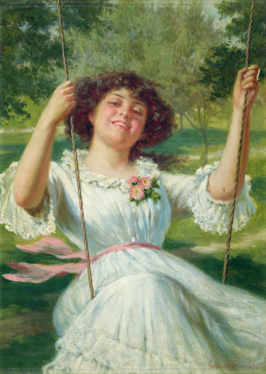 Lány a hintán alkotó: Edwin Thomas Roberts
