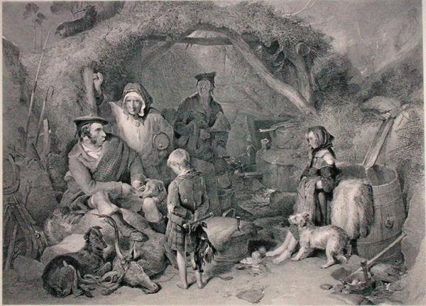 A Highland Whisky Still, Robert Graves metszete, 1876-ban jelent meg (metszet) alkotó: Edwin (after) Landseer