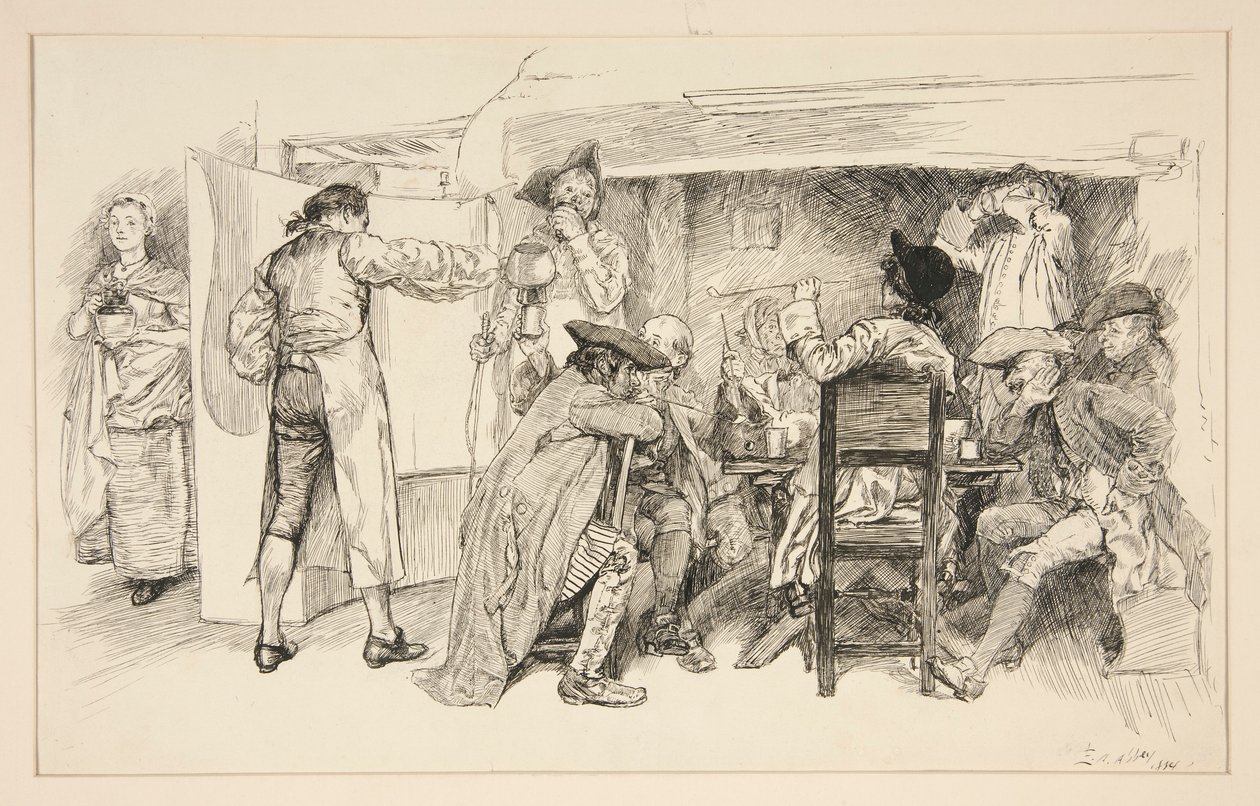 Egy Ale House szoba - alkotó: Edwin Austin Abbey