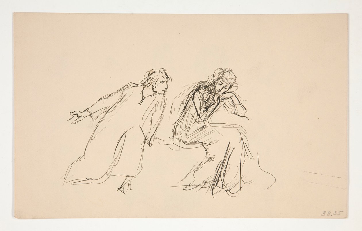 Angelo és Isabella (1104-es tanulmány) – II. felvonás, IV. jelenet, Mérés a mértékért alkotó: Edwin Austin Abbey