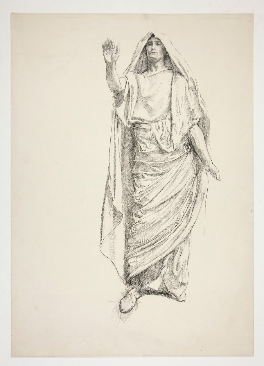 Anthony (előzetes rajz a .3138-hoz) - Julius Caesar alkotó: Edwin Austin Abbey