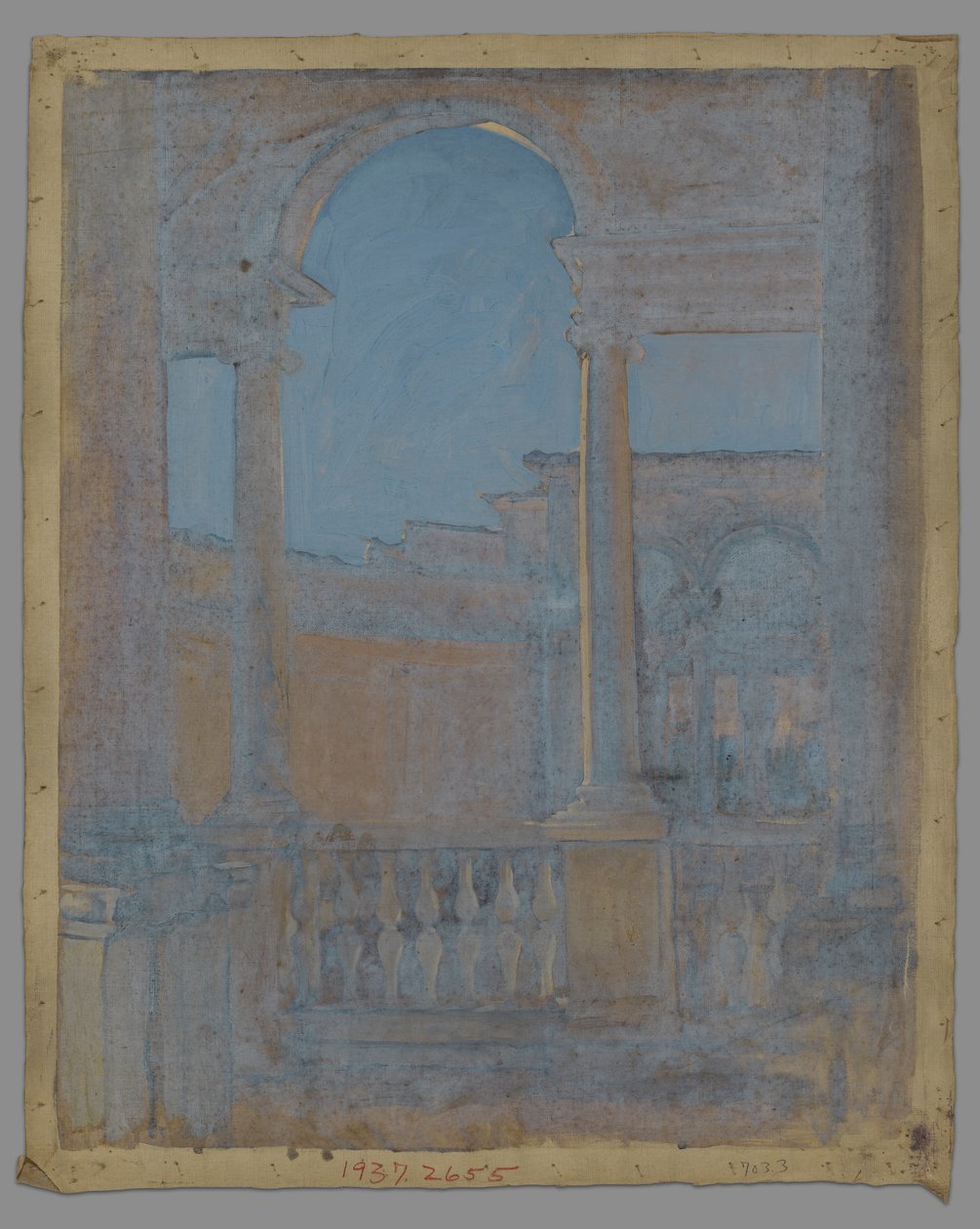 Építészeti tanulmány alkotó: Edwin Austin Abbey