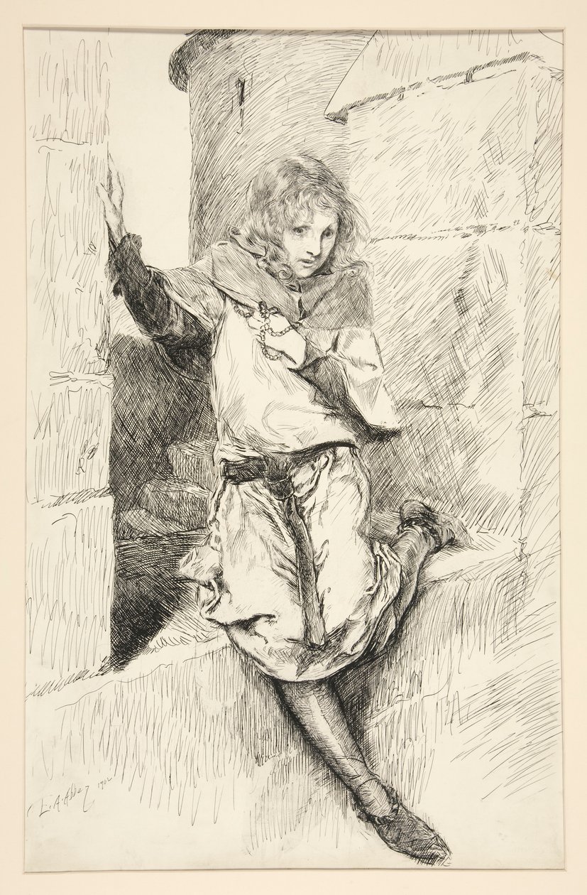 Arthur – IV. felvonás, III. jelenet, János király alkotó: Edwin Austin Abbey