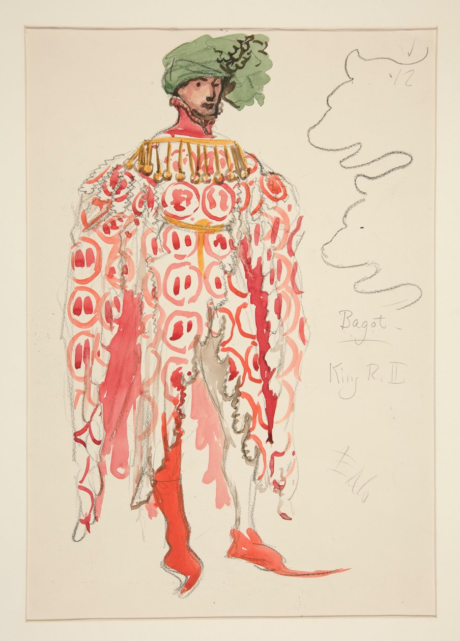 Bagot, jelmezvázlat Henry Irving számára alkotó: Edwin Austin Abbey