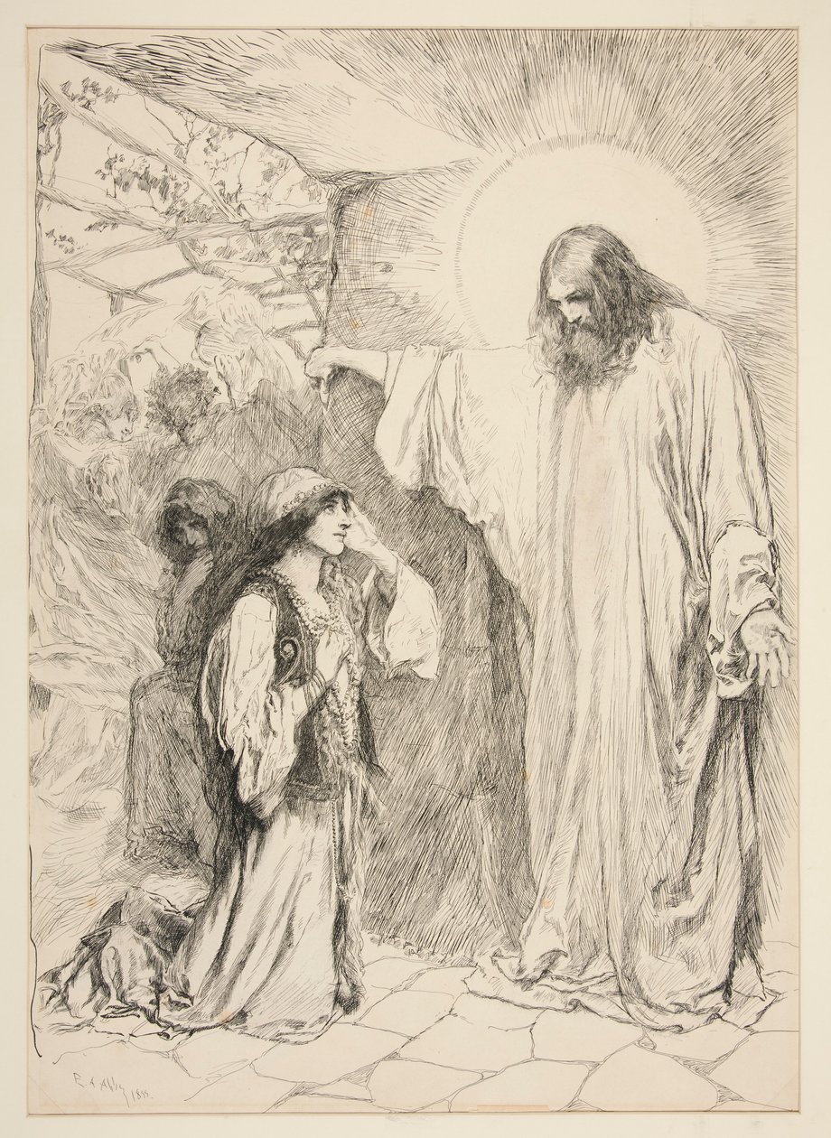 Krisztus és Mária Magdolna alkotó: Edwin Austin Abbey