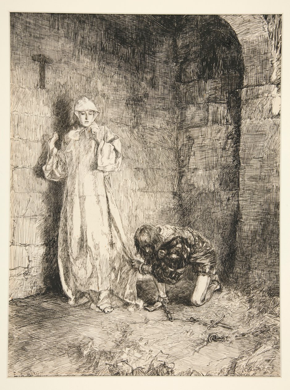 Claudio és Isabella – III. felvonás, I. jelenet, Mérték a mértékért alkotó: Edwin Austin Abbey