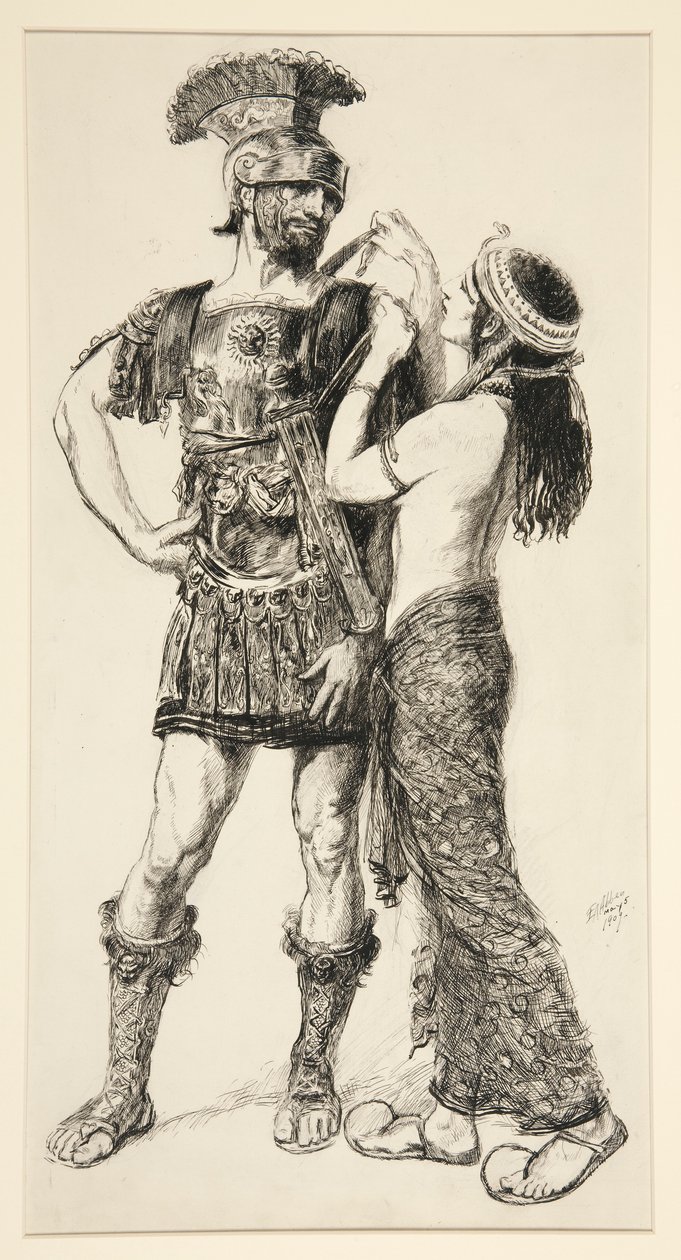 Kleopátra: alkotó: Edwin Austin Abbey