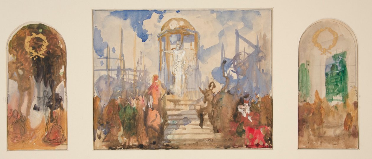 Összetételi tanulmányok a alkotó: Edwin Austin Abbey