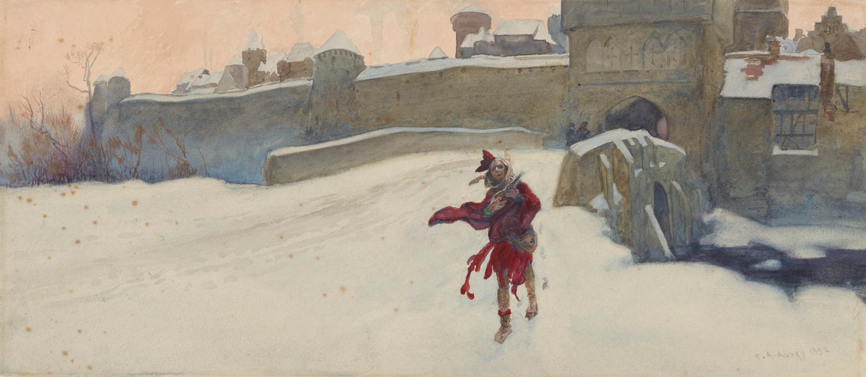 Összetétel tanulmány for alkotó: Edwin Austin Abbey