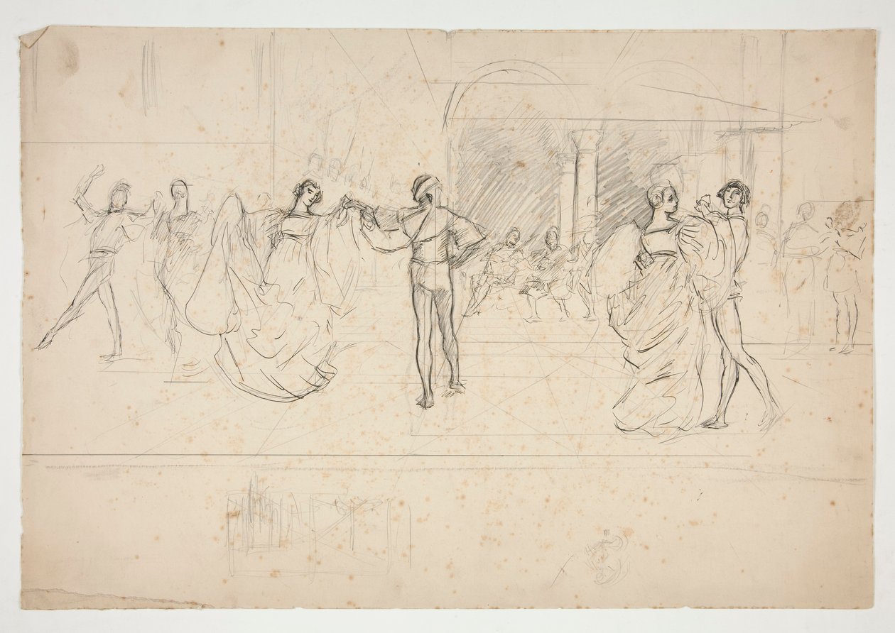 Összetétel tanulmány for alkotó: Edwin Austin Abbey