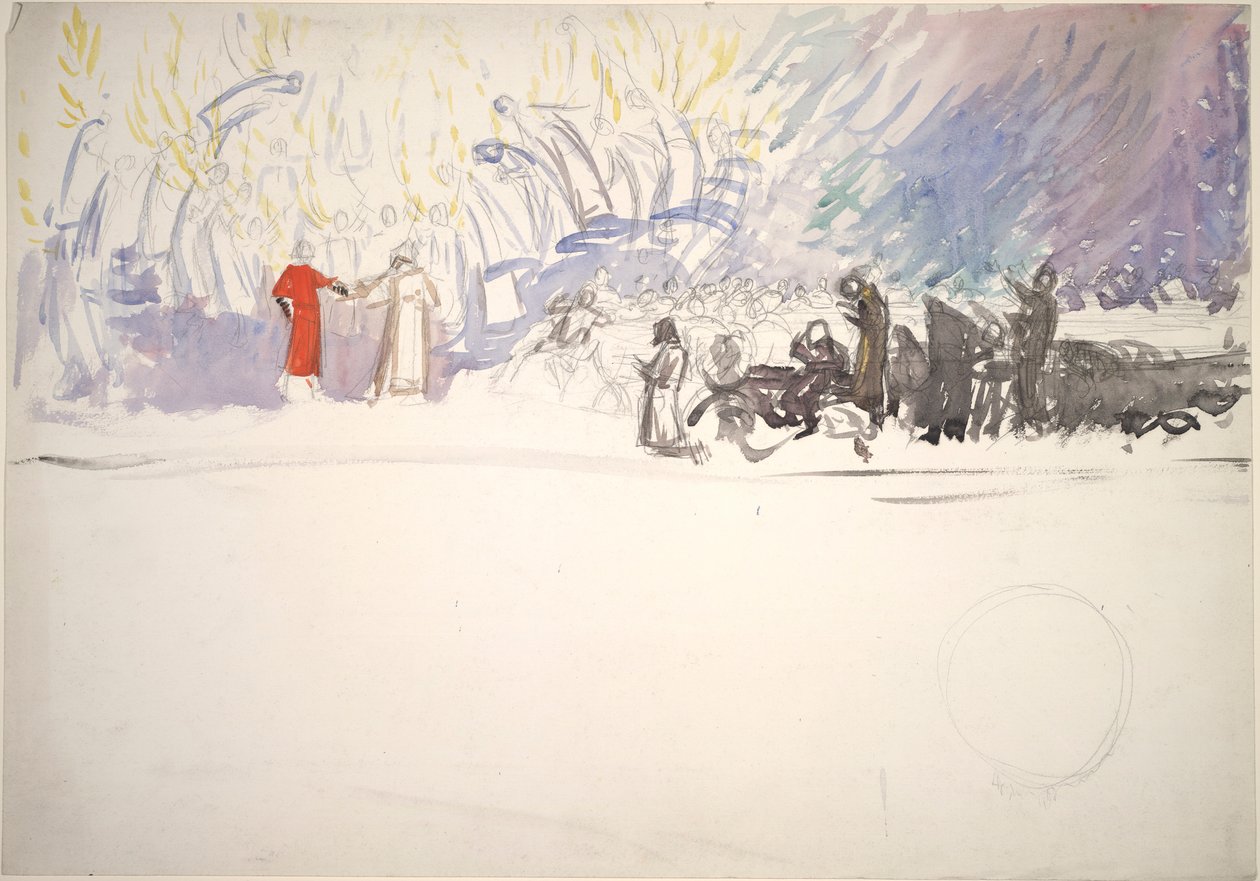 Összetétel tanulmány for alkotó: Edwin Austin Abbey