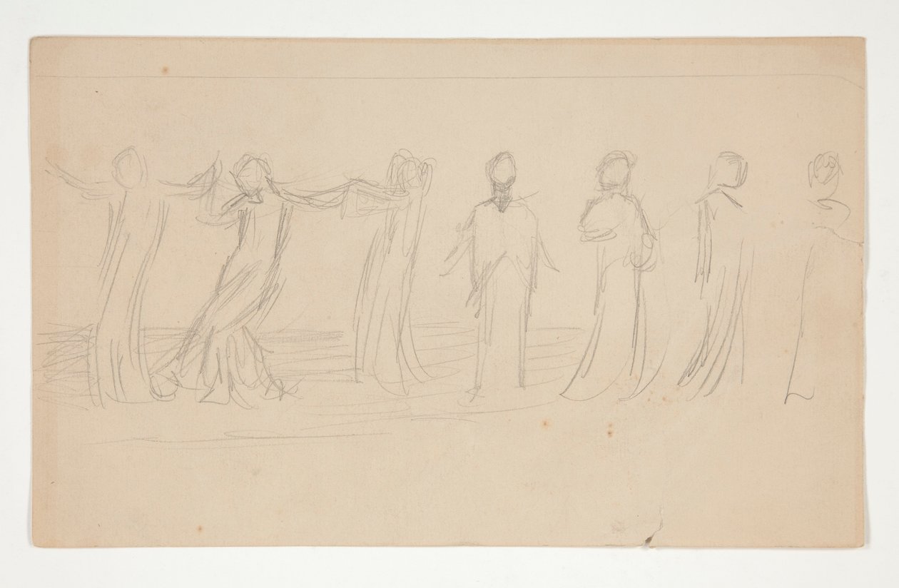 Összetétel tanulmány for alkotó: Edwin Austin Abbey
