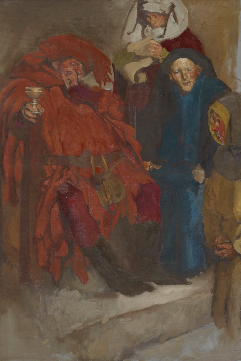 Kompozíciós tanulmány, esetleg a Windsor vidám feleségeihez alkotó: Edwin Austin Abbey