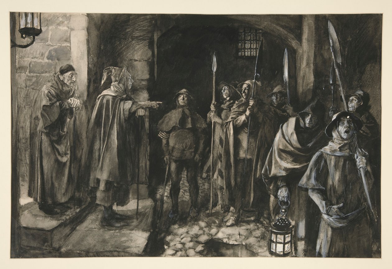 Dogberry és társai órával – III. felvonás, III. jelenet, Sok lázadás a semmiért alkotó: Edwin Austin Abbey