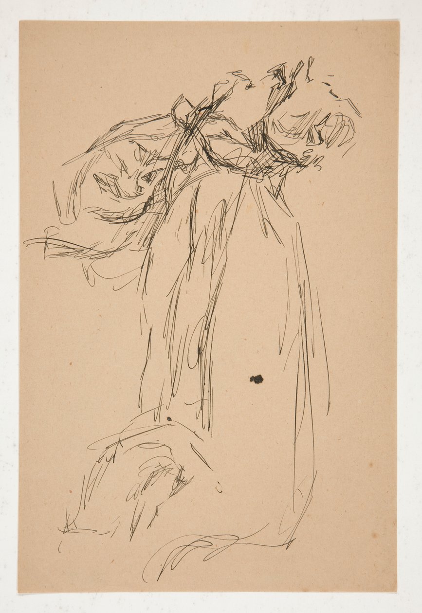 Drapéria tanulmány alkotó: Edwin Austin Abbey