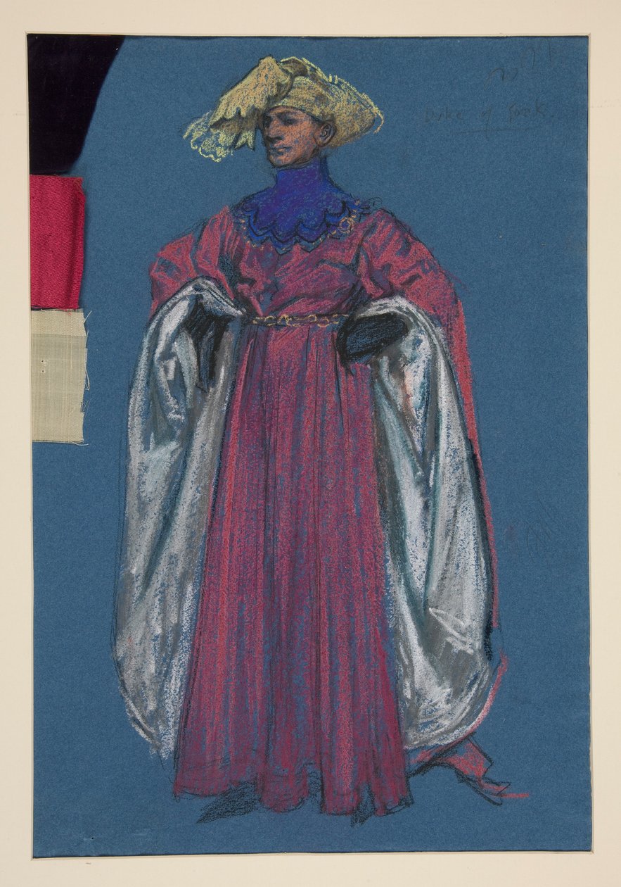York hercege, jelmezvázlat Henry Irving számára alkotó: Edwin Austin Abbey