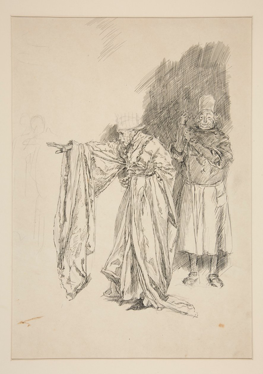 Korai tanulmány a király számára – II. felvonás, III. jelenet, Összes alkotó: Edwin Austin Abbey
