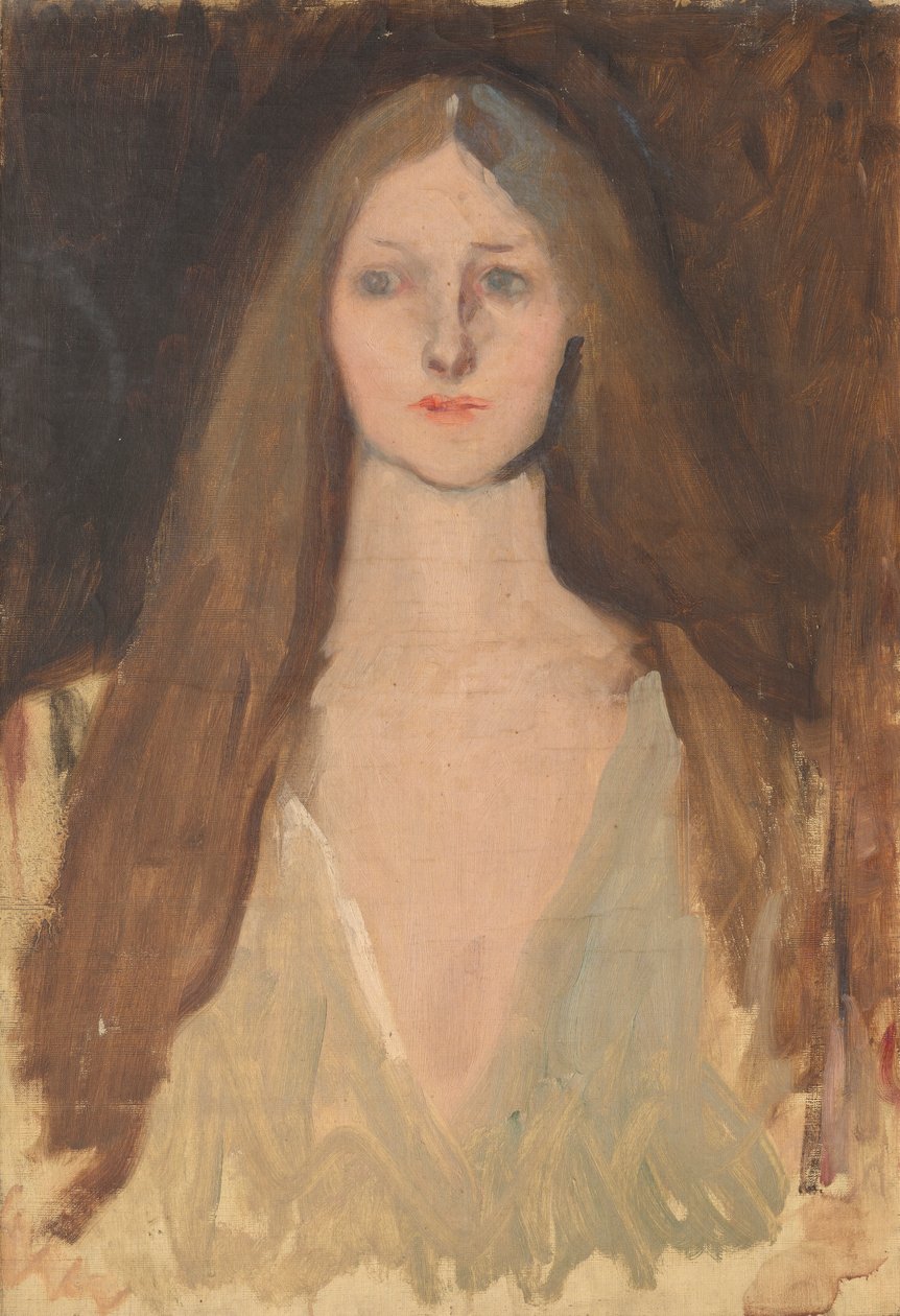 Ábratanulmány Opheliáról, a Hamlet színjátékához, III. felvonás, II. jelenet alkotó: Edwin Austin Abbey
