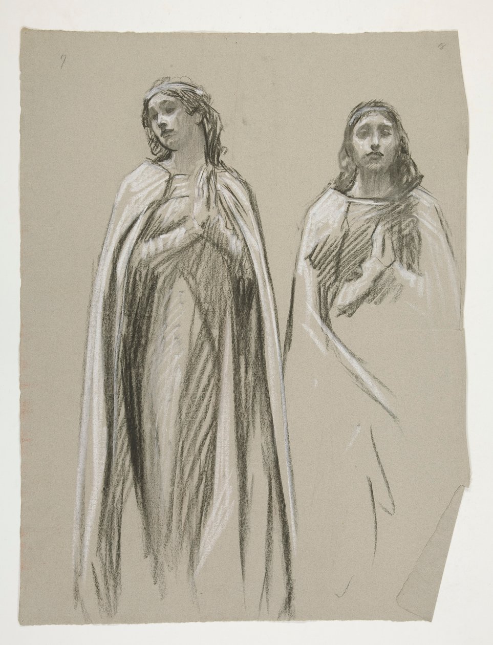 Ábratanulmányok az Aranyfához(?), A Szent Grál küldetéséből (1901-ben elkészült tizenöt festménysorozat a Boston Public Library számára) alkotó: Edwin Austin Abbey