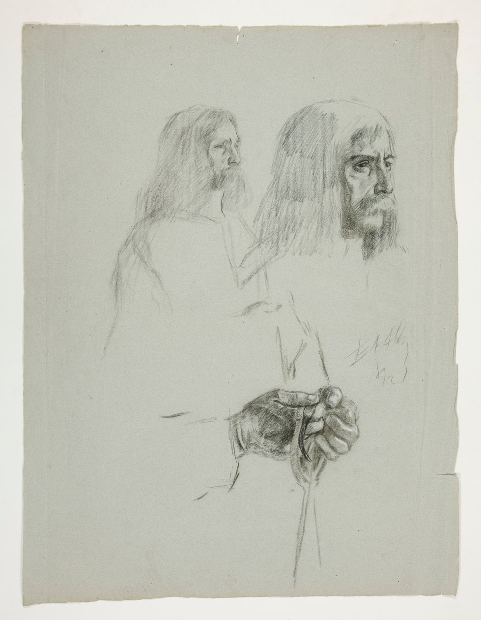 Ábratanulmányok a The Quest of the Holy Grail egyik falfestményéhez (15 festménysorozat a Boston Public Library számára, 1901-ben fejeződött be) alkotó: Edwin Austin Abbey