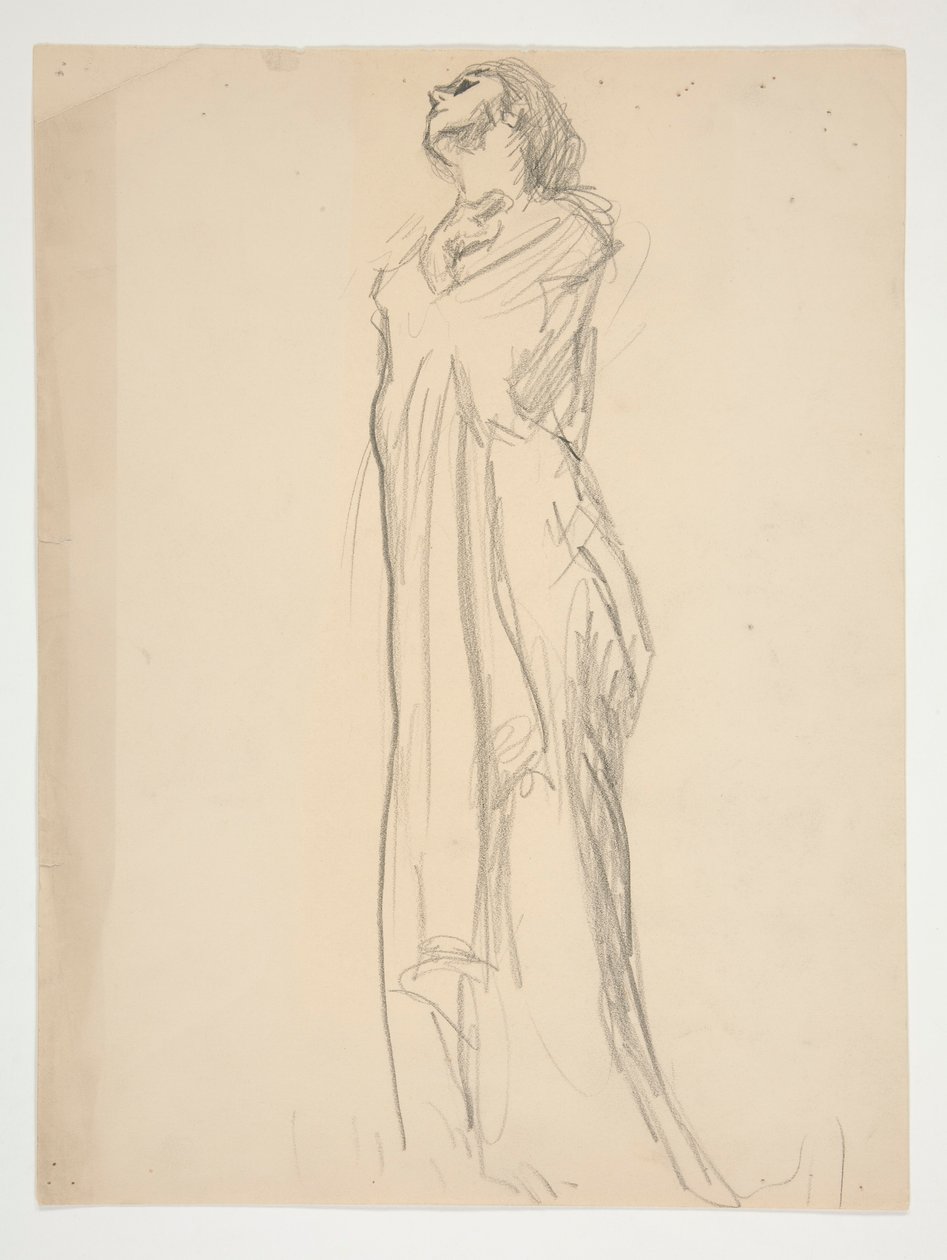 ábra tanulmány a alkotó: Edwin Austin Abbey