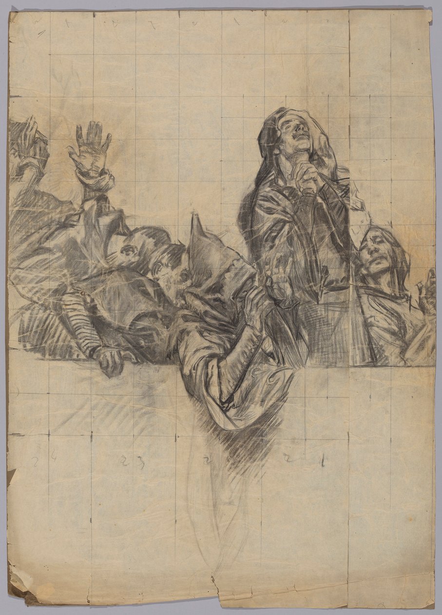 ábra tanulmány a alkotó: Edwin Austin Abbey