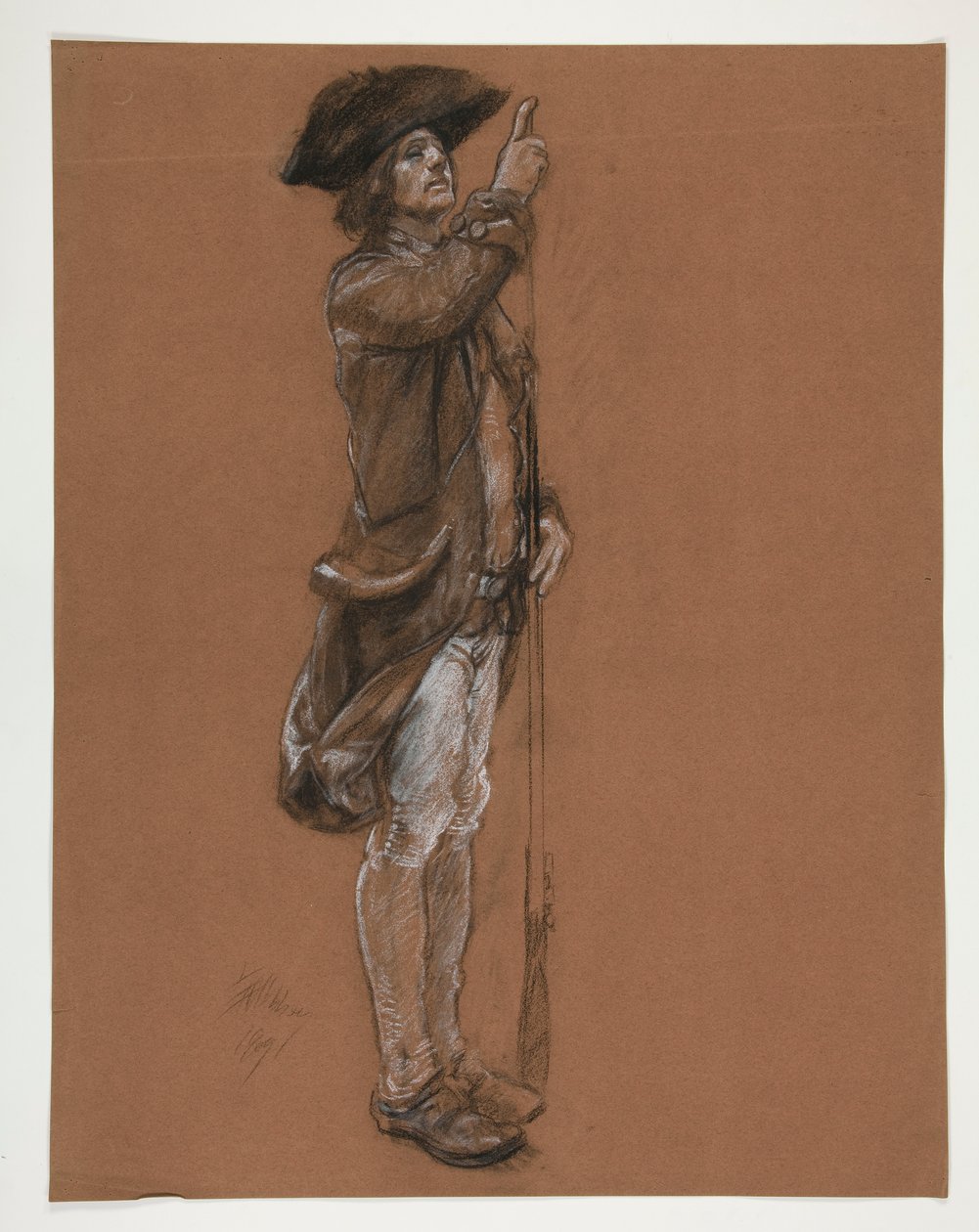 ábra tanulmány a alkotó: Edwin Austin Abbey