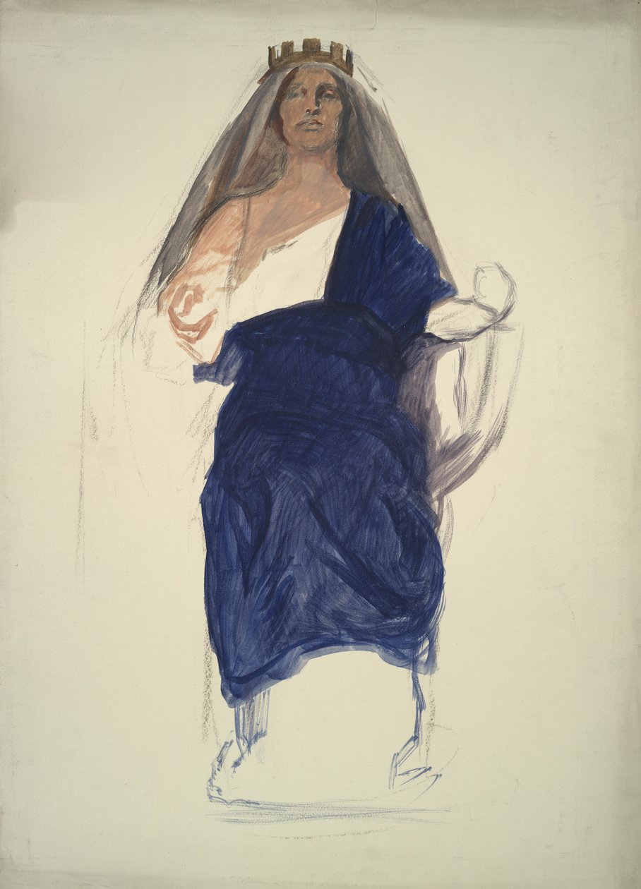 ábra tanulmány a alkotó: Edwin Austin Abbey