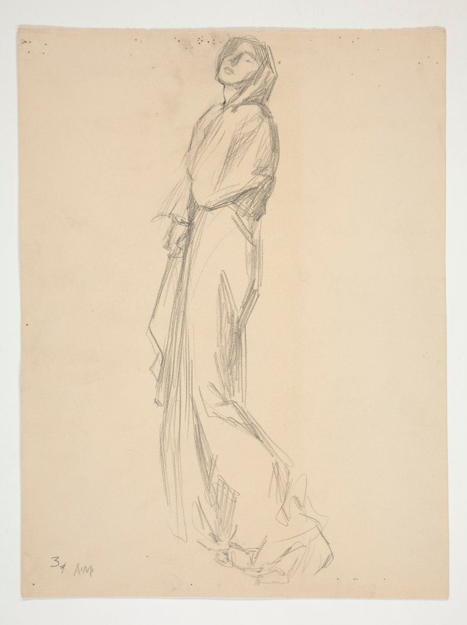 ábra tanulmány a alkotó: Edwin Austin Abbey