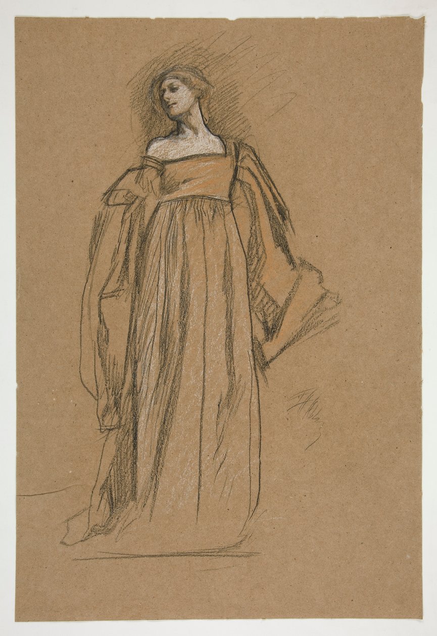 ábra tanulmány a alkotó: Edwin Austin Abbey