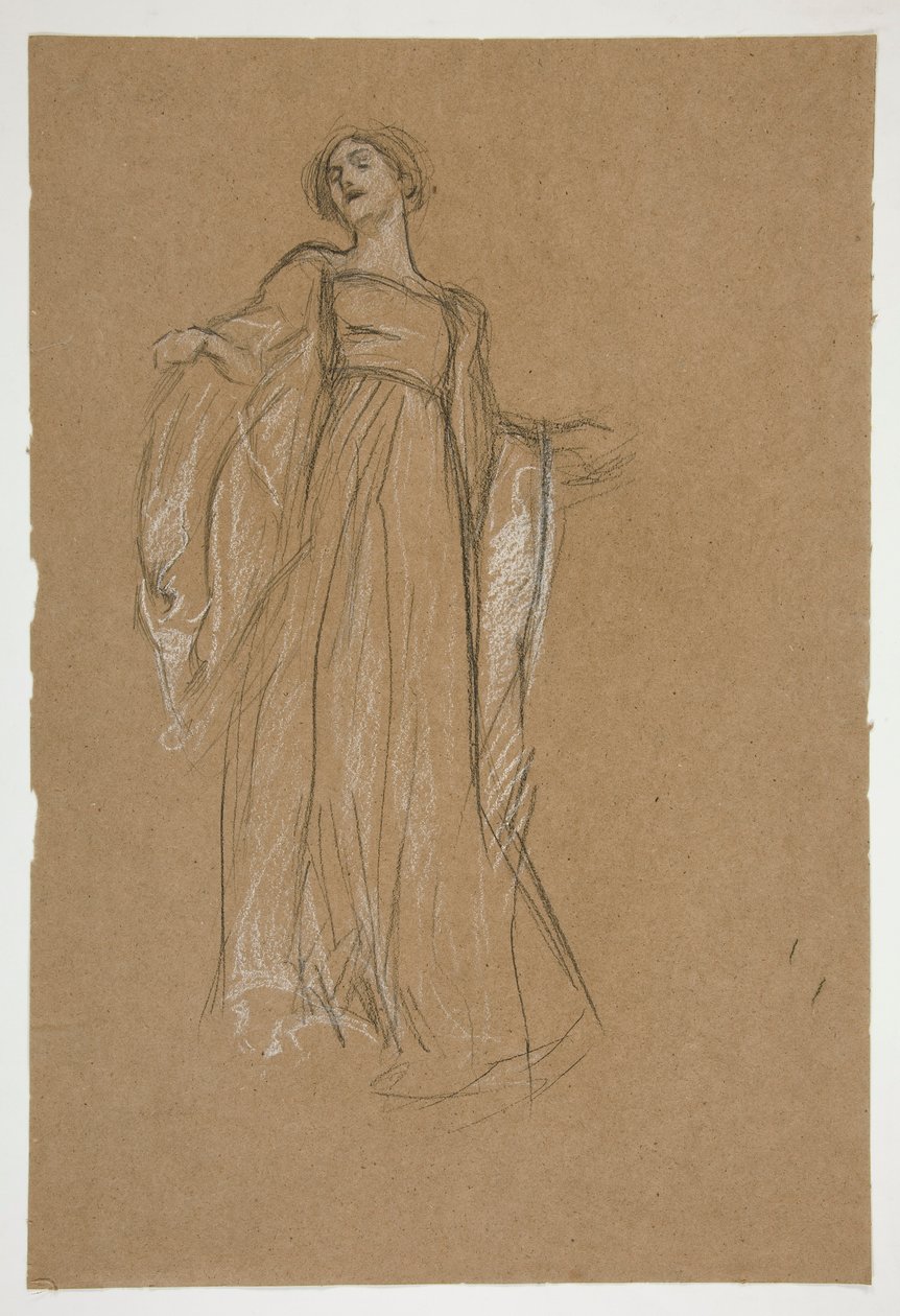 ábra tanulmány a alkotó: Edwin Austin Abbey