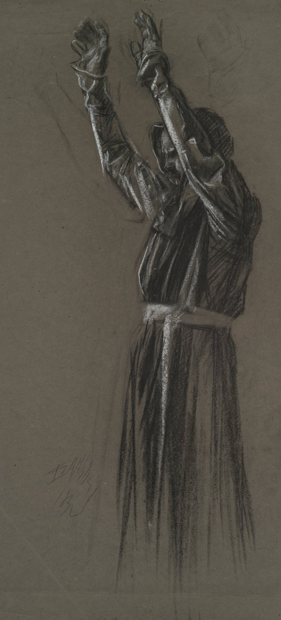 ábra tanulmány a alkotó: Edwin Austin Abbey