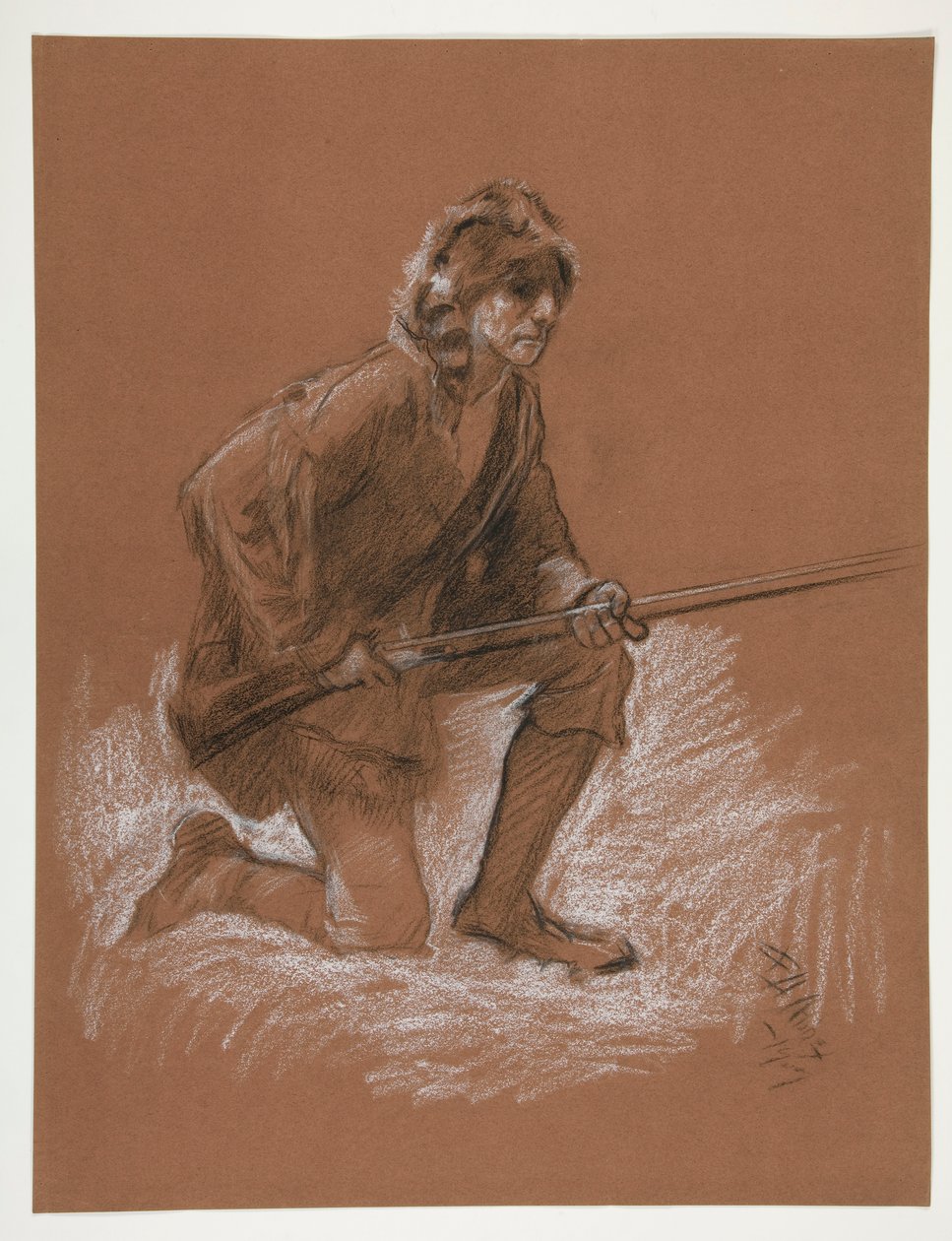 ábra tanulmány a alkotó: Edwin Austin Abbey