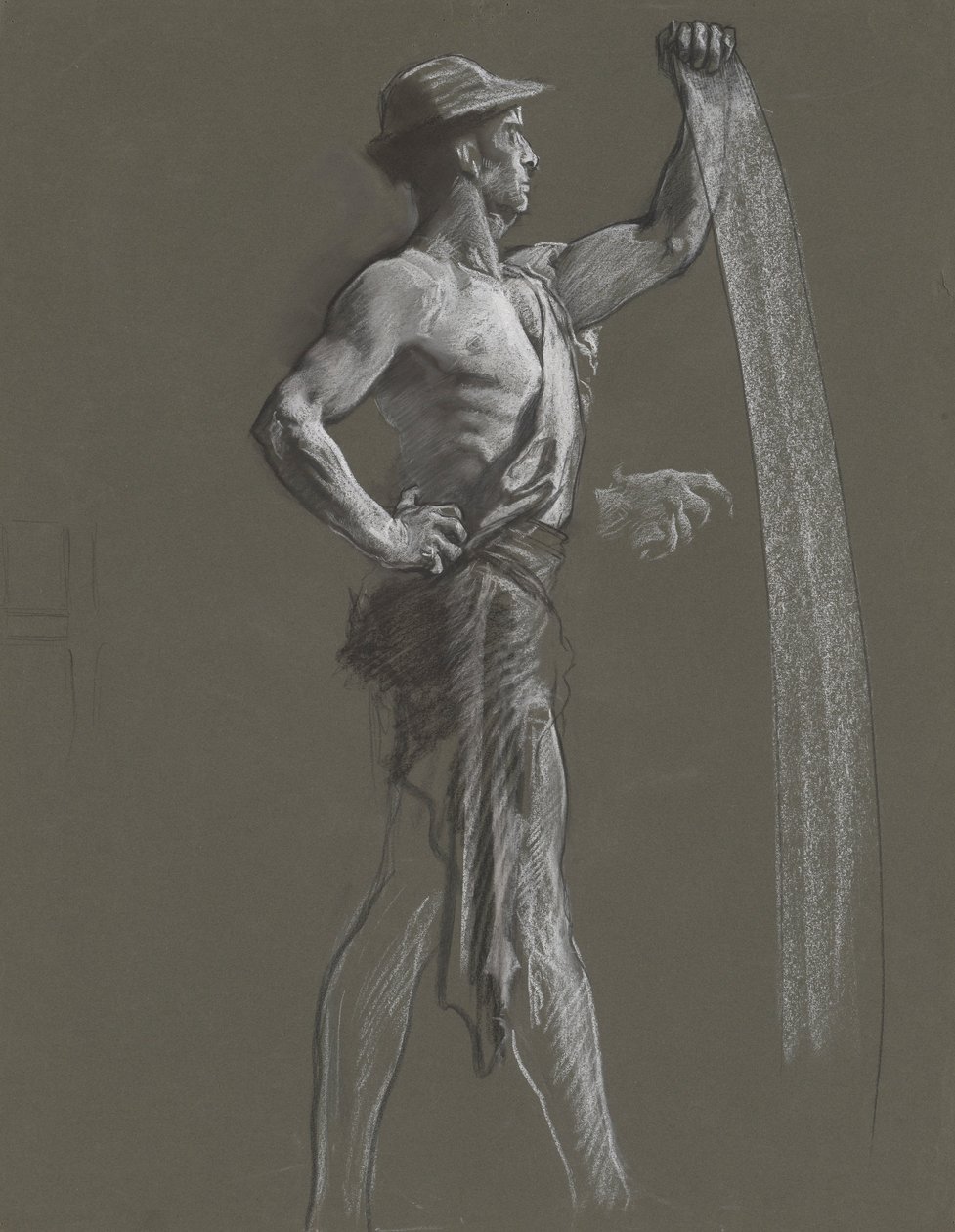 ábra tanulmány a alkotó: Edwin Austin Abbey