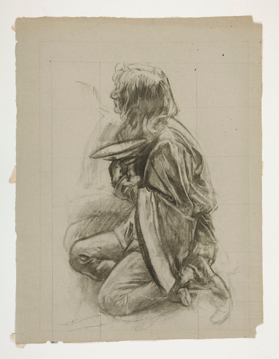 Ábratanulmány Arthur király számára alkotó: Edwin Austin Abbey
