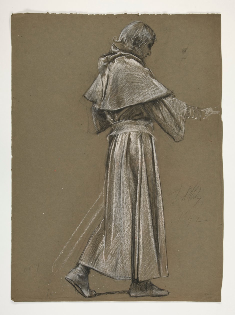 Ábratanulmány Arthur király számára alkotó: Edwin Austin Abbey