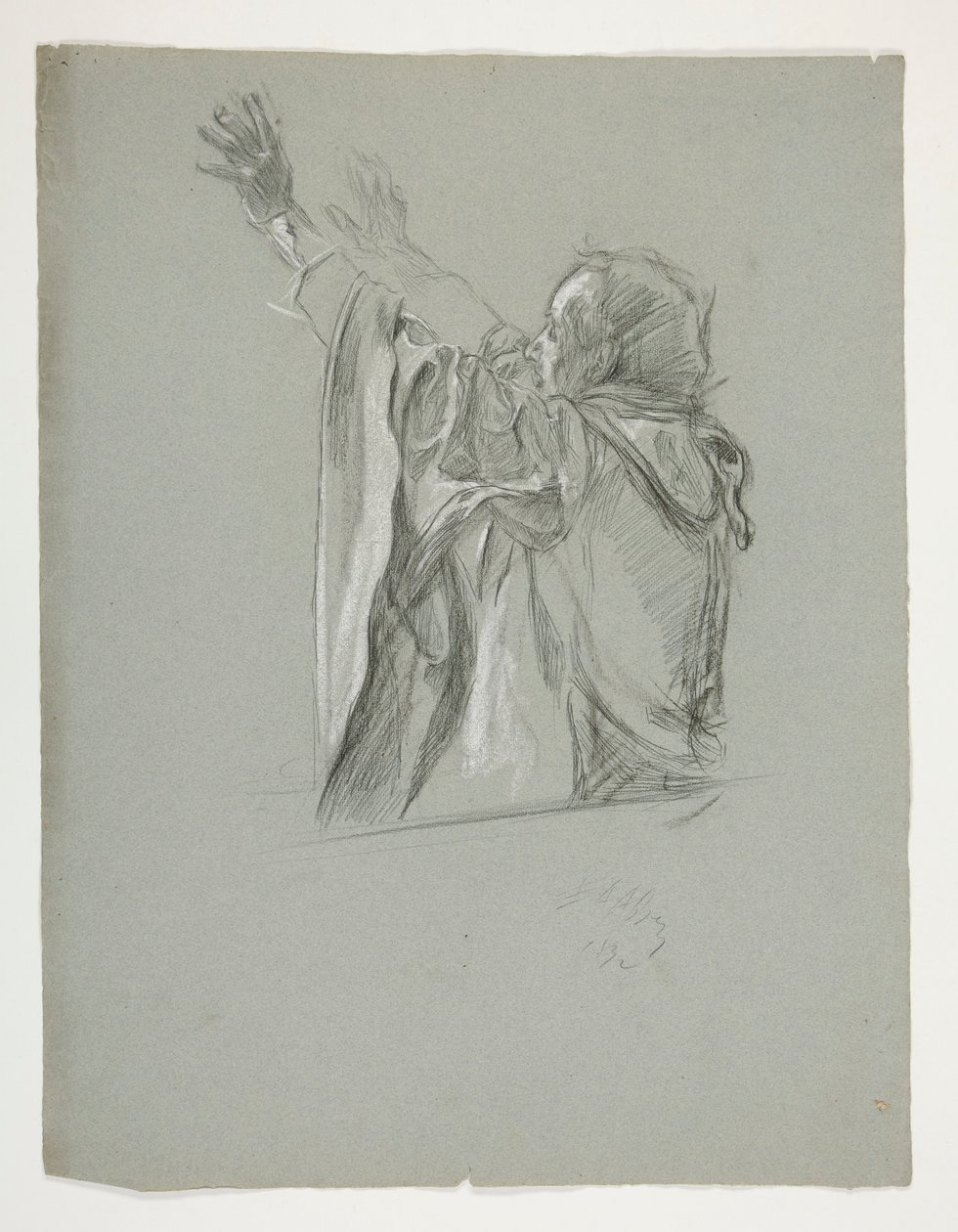 Ábratanulmány Arthur király számára alkotó: Edwin Austin Abbey