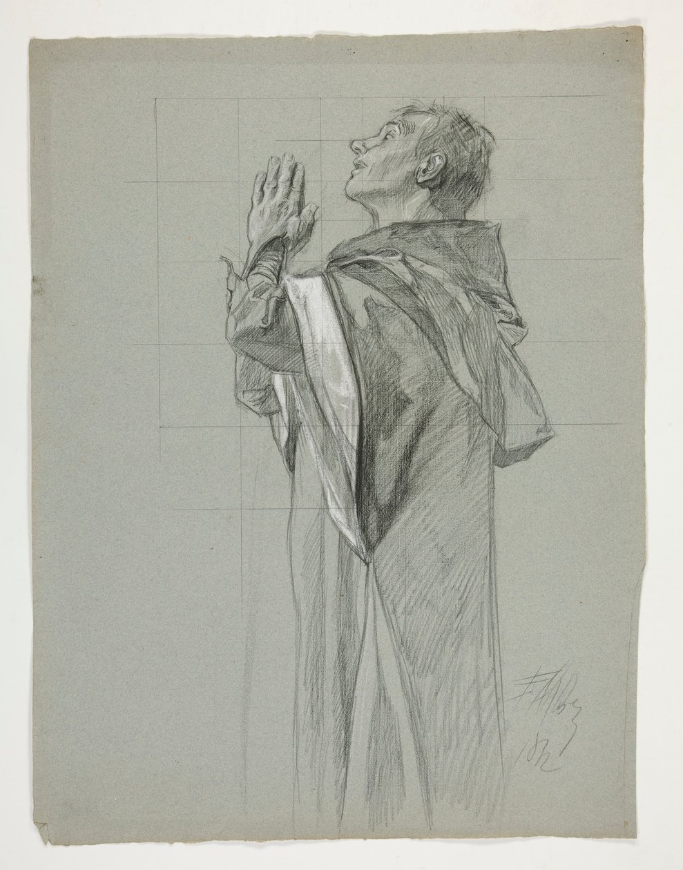 Ábratanulmány Arthur király számára alkotó: Edwin Austin Abbey