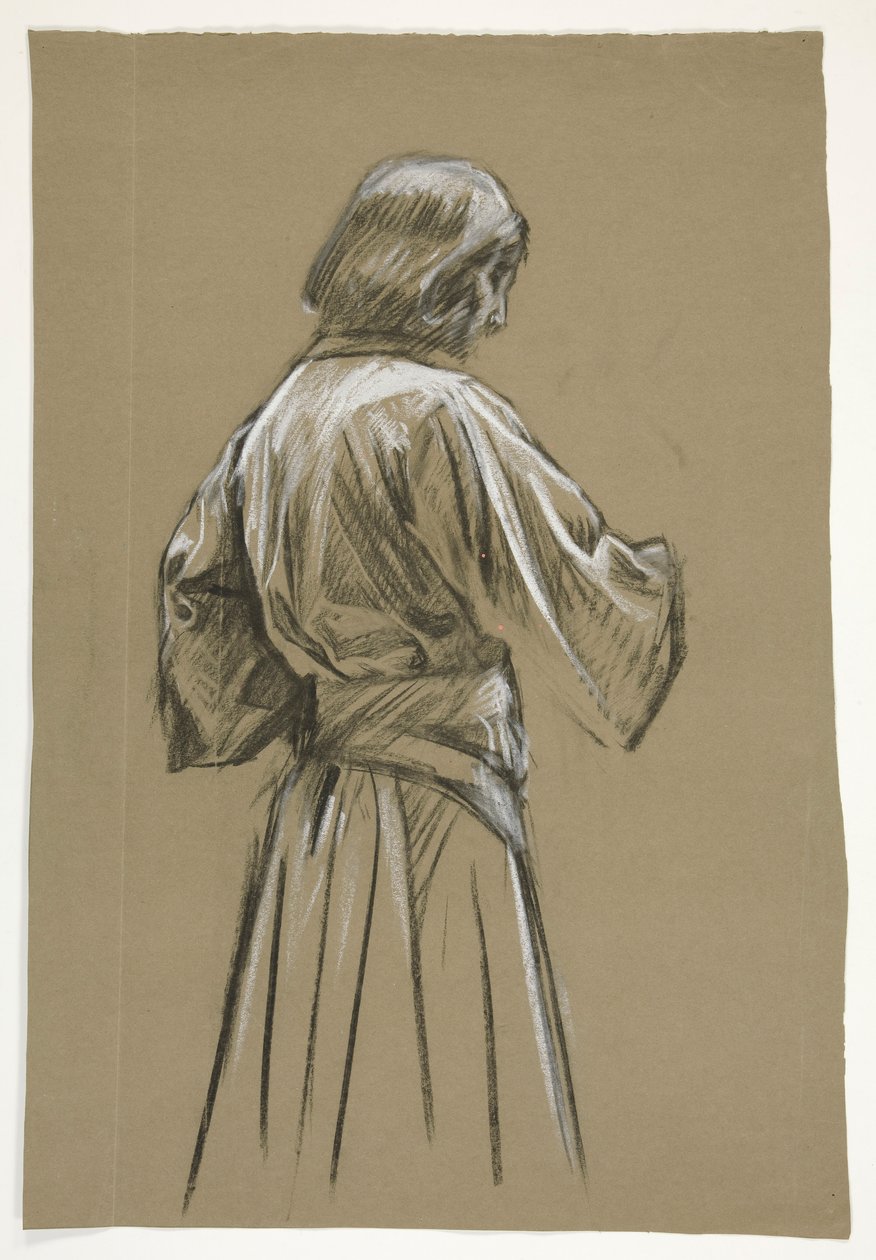 Ábratanulmány Arthur király számára alkotó: Edwin Austin Abbey