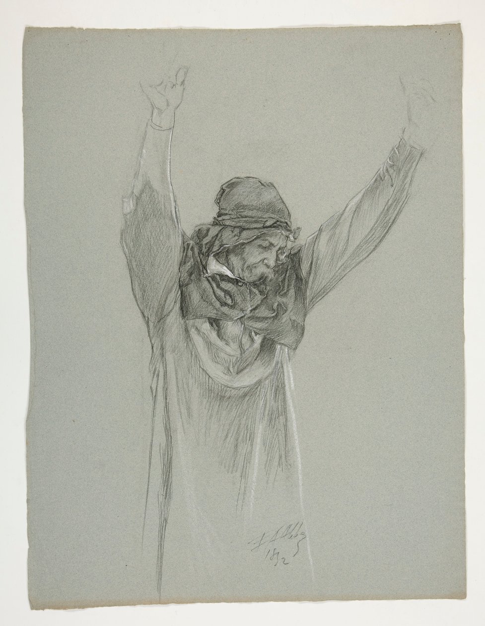 Ábratanulmány Arthur király számára alkotó: Edwin Austin Abbey