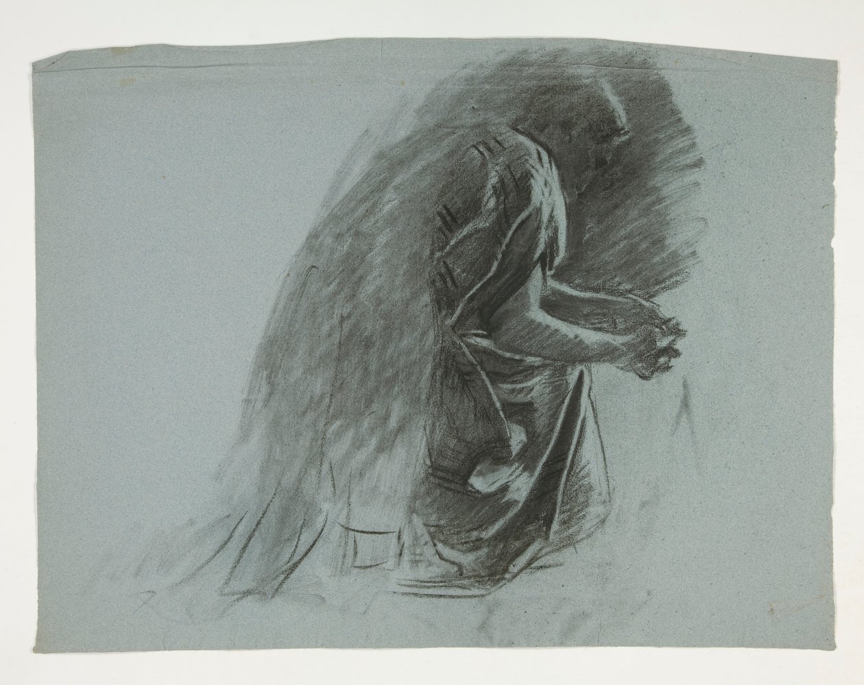 Sir Lancelot és Sir Bors figura tanulmánya Galahadot a sarkantyúival, a The Quest of the Holy Grailből (a második a Boston Public Library számára készült tizenöt festménysorozatból, 1901-ben elkészült) alkotó: Edwin Austin Abbey