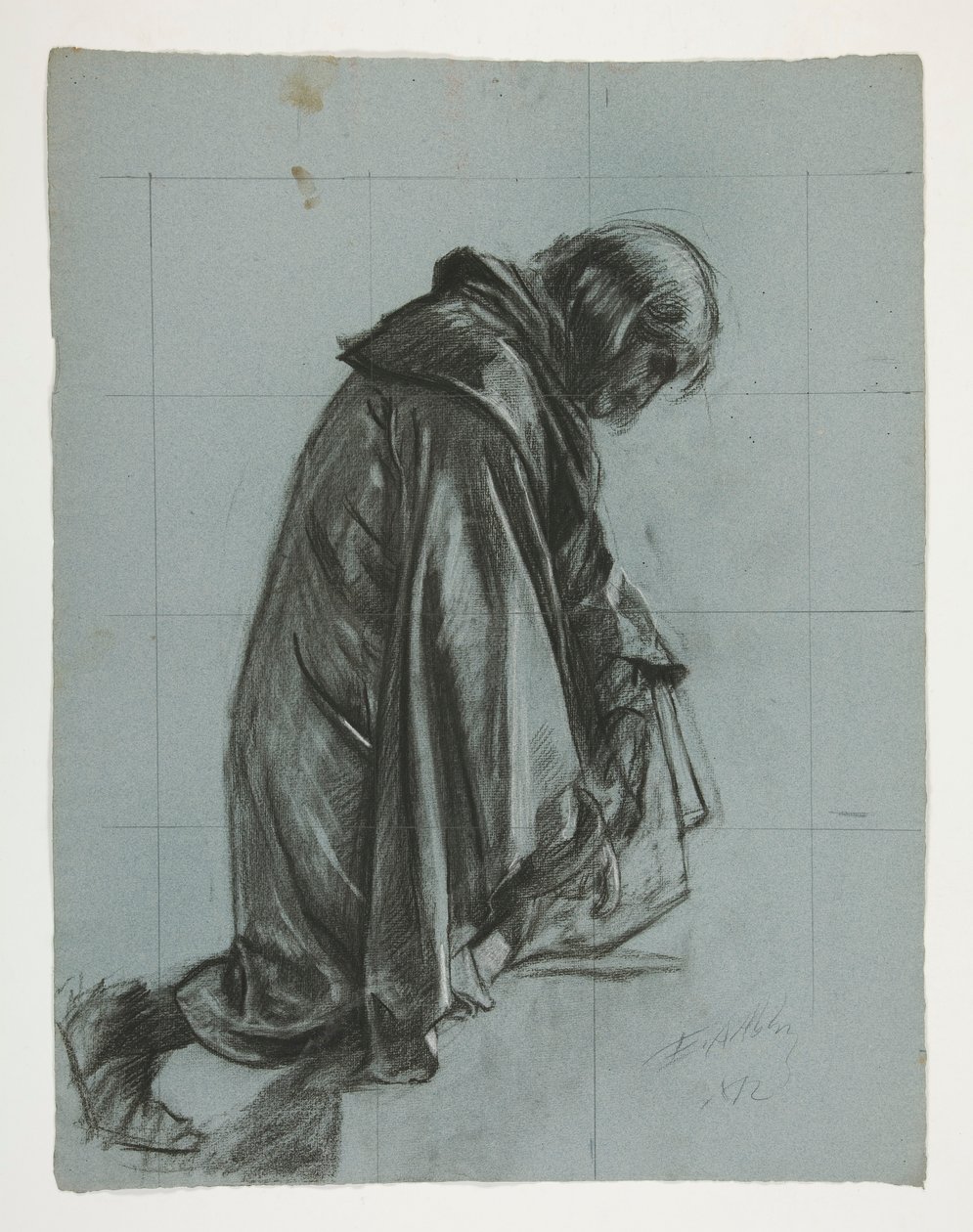 Sir Lancelot és Sir Bors figura tanulmánya Galahadot a sarkantyúival, a The Quest of the Holy Grailből (a második a Boston Public Library számára készült tizenöt festménysorozatból, 1901-ben elkészült) alkotó: Edwin Austin Abbey